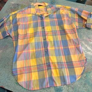 Vintage Pastel Plaid Button Down